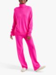 Chinti & Parker Cashmere Blend Roll Neck Jumper, Hot Pink