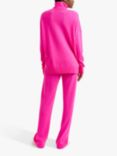 Chinti & Parker Cashmere Blend Roll Neck Jumper, Hot Pink