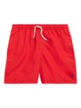 Ralph Lauren Kids' Traveler Signature Logo Swim Trunks, Red