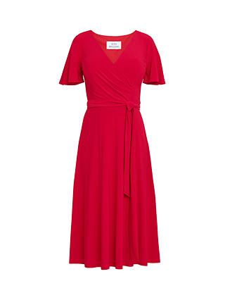 Gina Bacconi Donna Wrap Effect Jersey Dress, Red