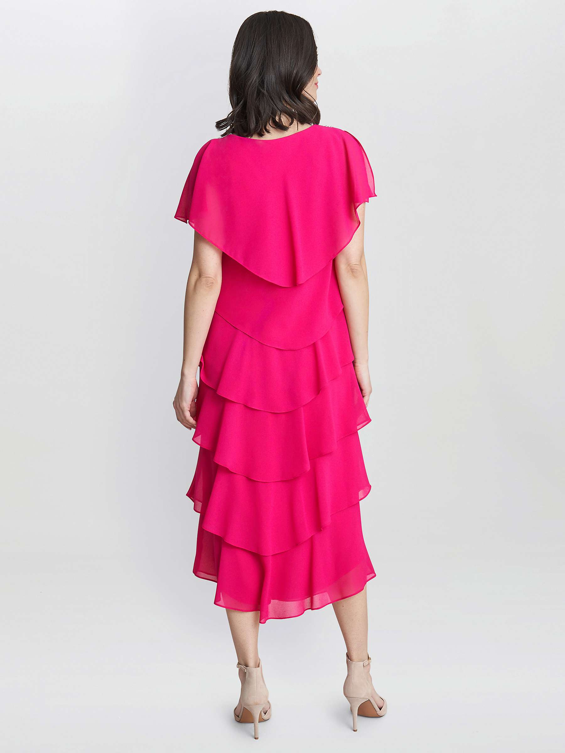 Buy Gina Bacconi Tessa Tiered Shoulder Trim Midi Dress Online at johnlewis.com