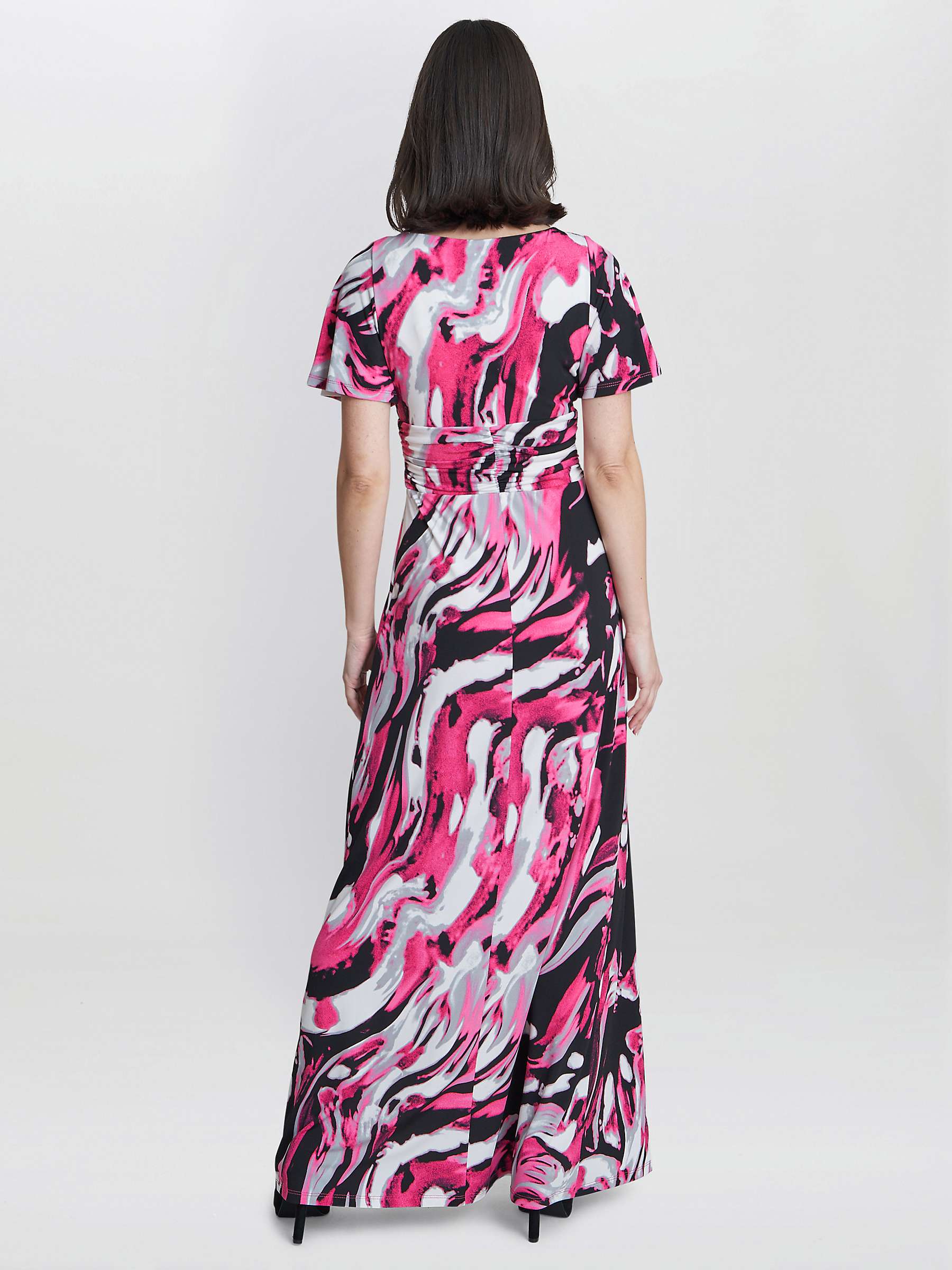 Buy Gina Bacconi Fifi Jersey Maxi Dress, Pink/Multi Online at johnlewis.com