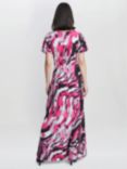Gina Bacconi Fifi Jersey Maxi Dress, Pink/Multi