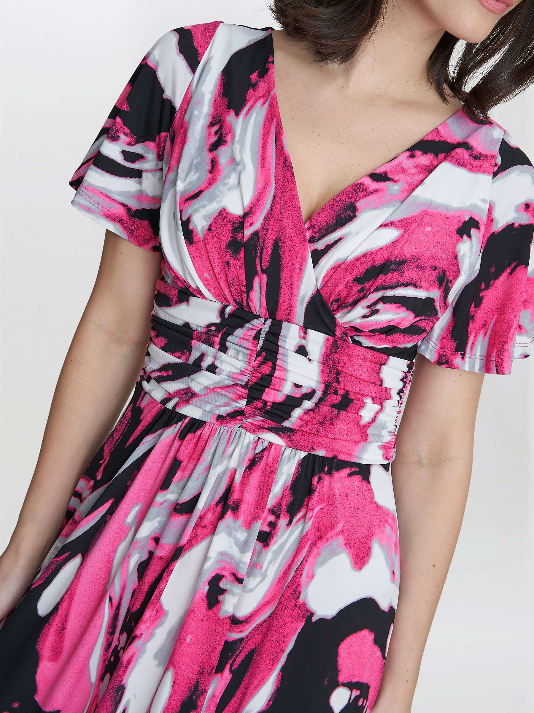 Buy Gina Bacconi Fifi Jersey Maxi Dress, Pink/Multi Online at johnlewis.com