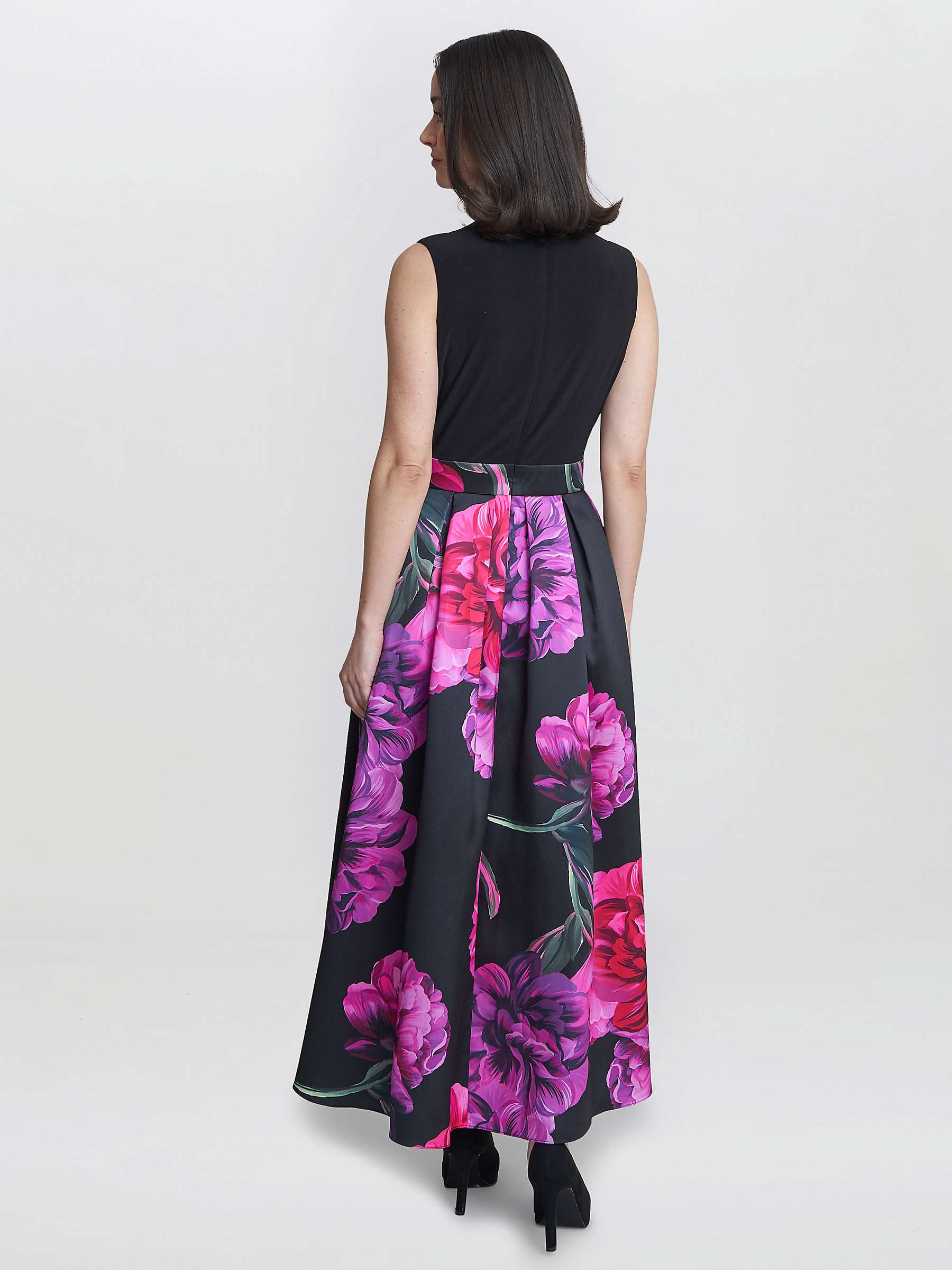 Buy Gina Bacconi  Annabelle Printed High Low Dress, Black/Multi Online at johnlewis.com
