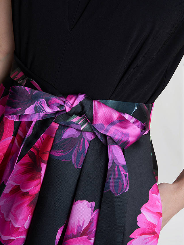 Gina Bacconi  Annabelle Printed High Low Dress, Black/Multi