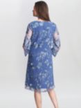 Gina Bacconi Savoy Embroidered Lace Mock Jacket With Jersey Dress, Blue