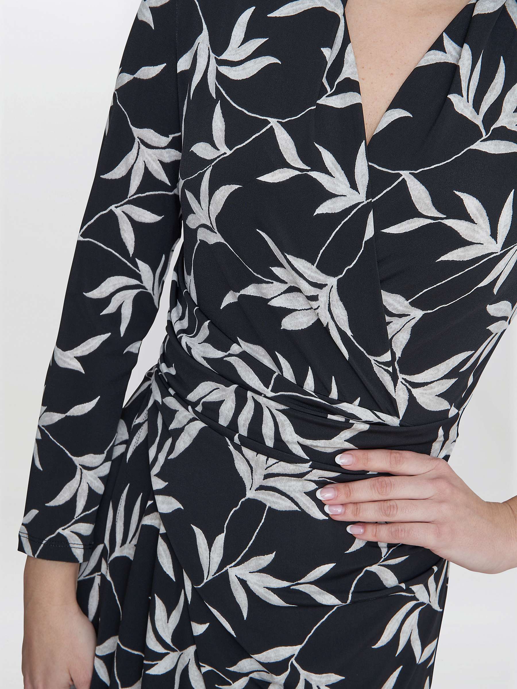 Buy Gina Bacconi Jade Jersey Wrap Maxi Dress, Black/Off White Online at johnlewis.com