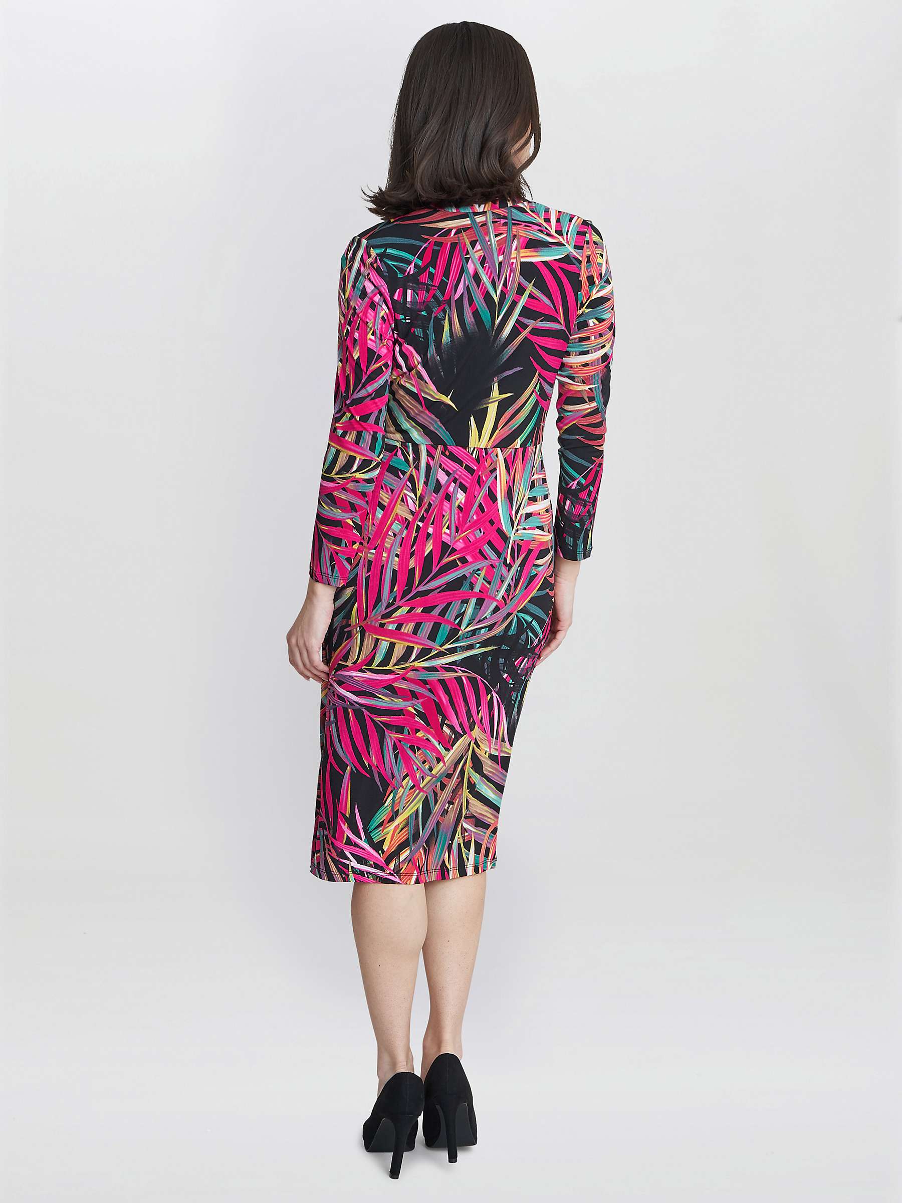 Buy Gina Bacconi Keira Jersey Wrap Dress, Black/Multi Online at johnlewis.com