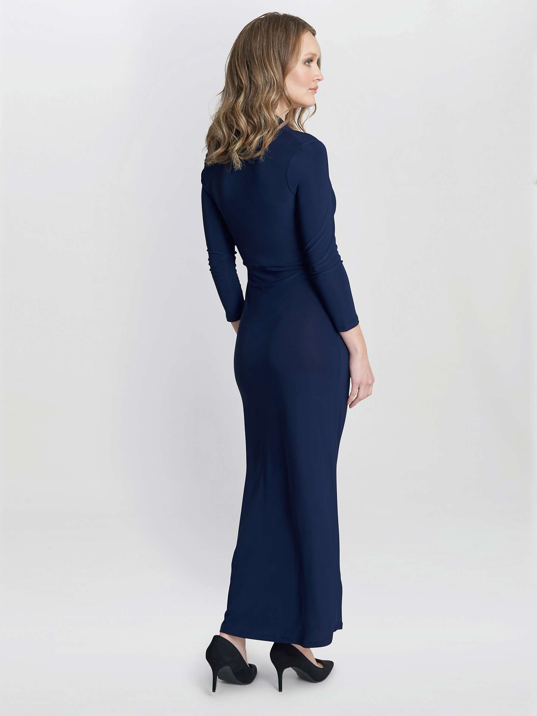 Buy Gina Bacconi Hilary Jersey Wrap Maxi Dress, Navy Online at johnlewis.com