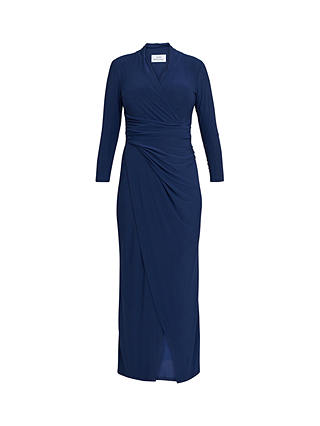 Gina Bacconi Hilary Jersey Wrap Maxi Dress, Navy