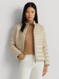 Lauren Ralph Lauren Mock Neck Down Coat, Explorer Sand Metallic