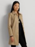 Lauren Ralph Lauren Hooded Cotton Blend Coat, Birch Tan