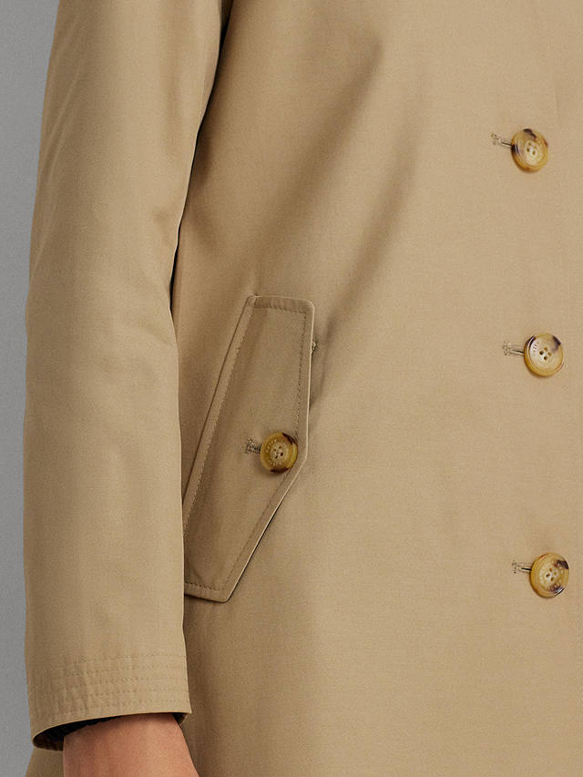 Lauren Ralph Lauren Hooded Cotton Blend Coat, Birch Tan