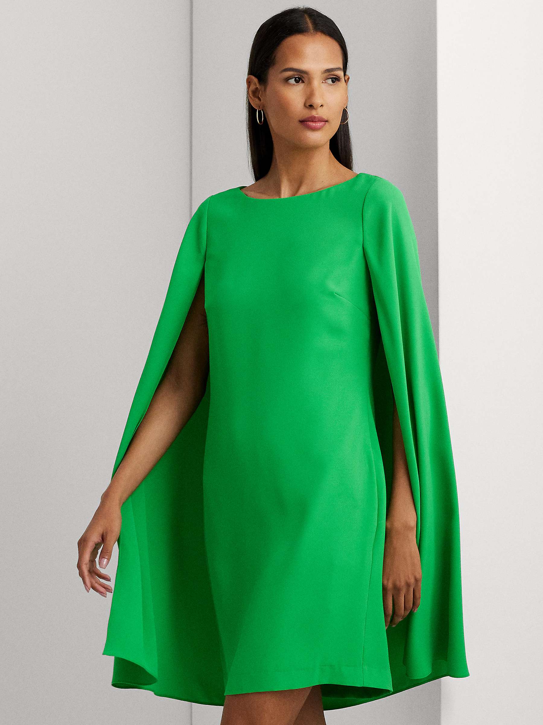 Buy Lauren Ralph Lauren Petra Cape Georgette Dress Online at johnlewis.com