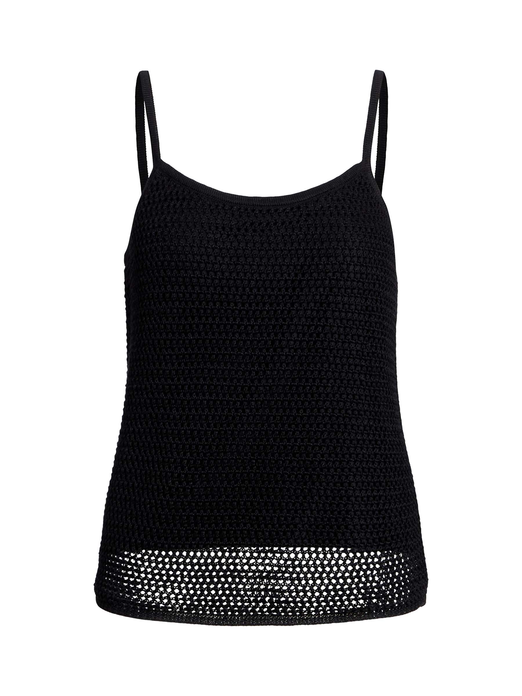 Buy Lauren Ralph Lauren Grinlee Linen Blend Textured Knit Vest Top, Black Online at johnlewis.com