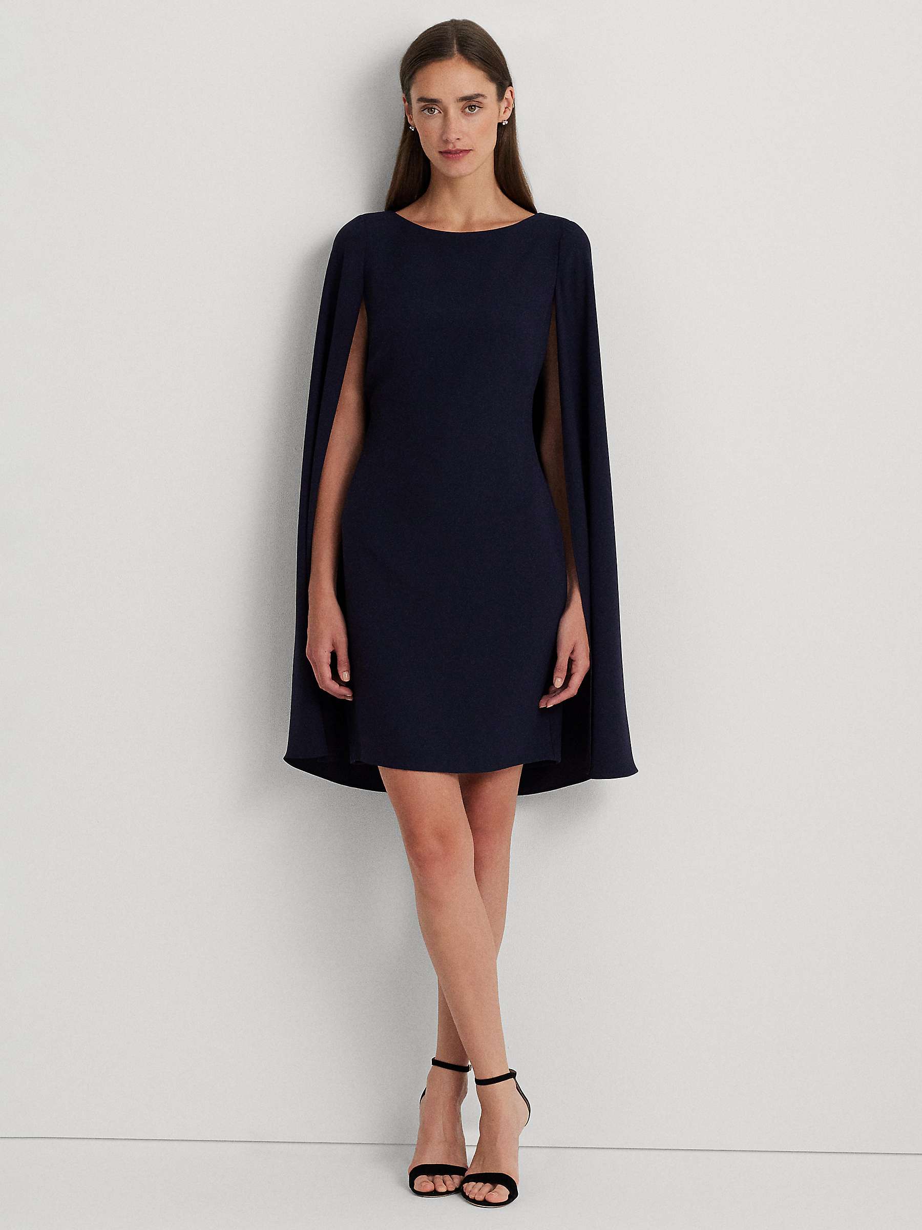 Buy Lauren Ralph Lauren Petra Cape Georgette Dress Online at johnlewis.com