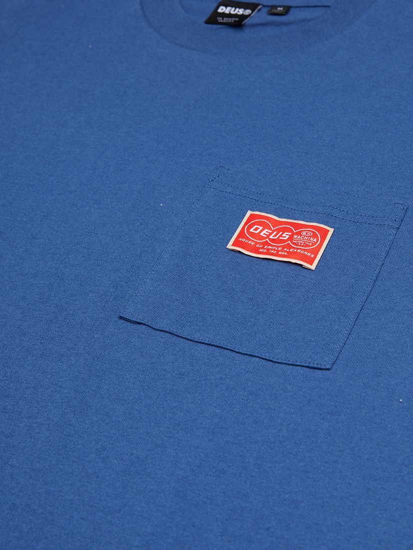 Deus ex Machina Venture Pocket T-Shirt, Dusty Blue, L
