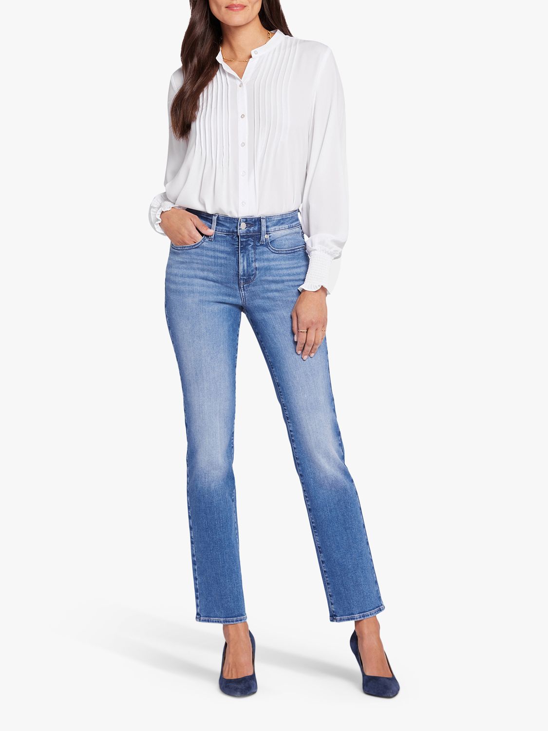 NYDJ Ellison High Rise Straight Jeans, Stunning at John Lewis & Partners