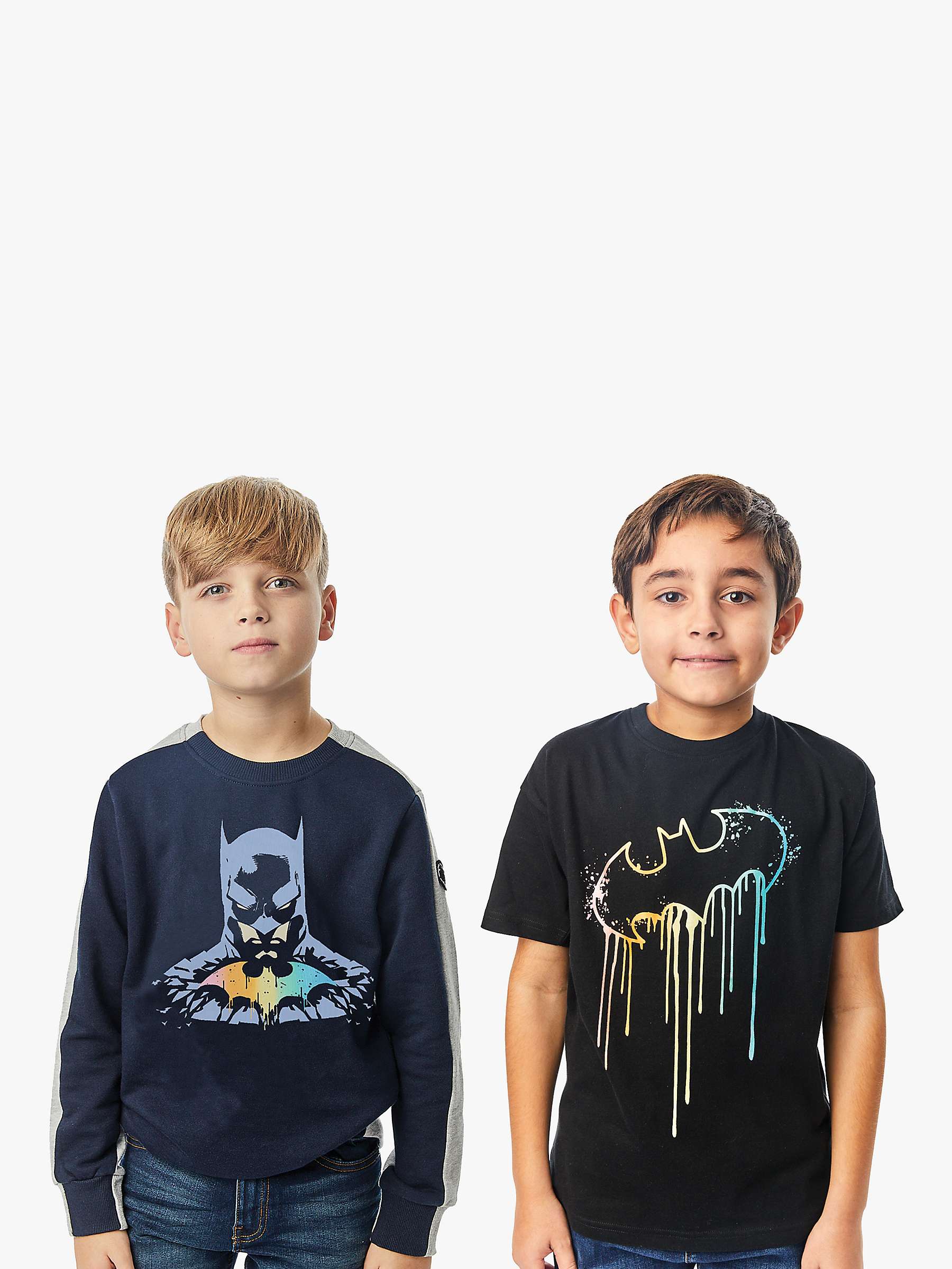 Buy Fabric Flavours Kids' Batman Sweatshirt & Oversized T-Shirt Set, Multi Online at johnlewis.com