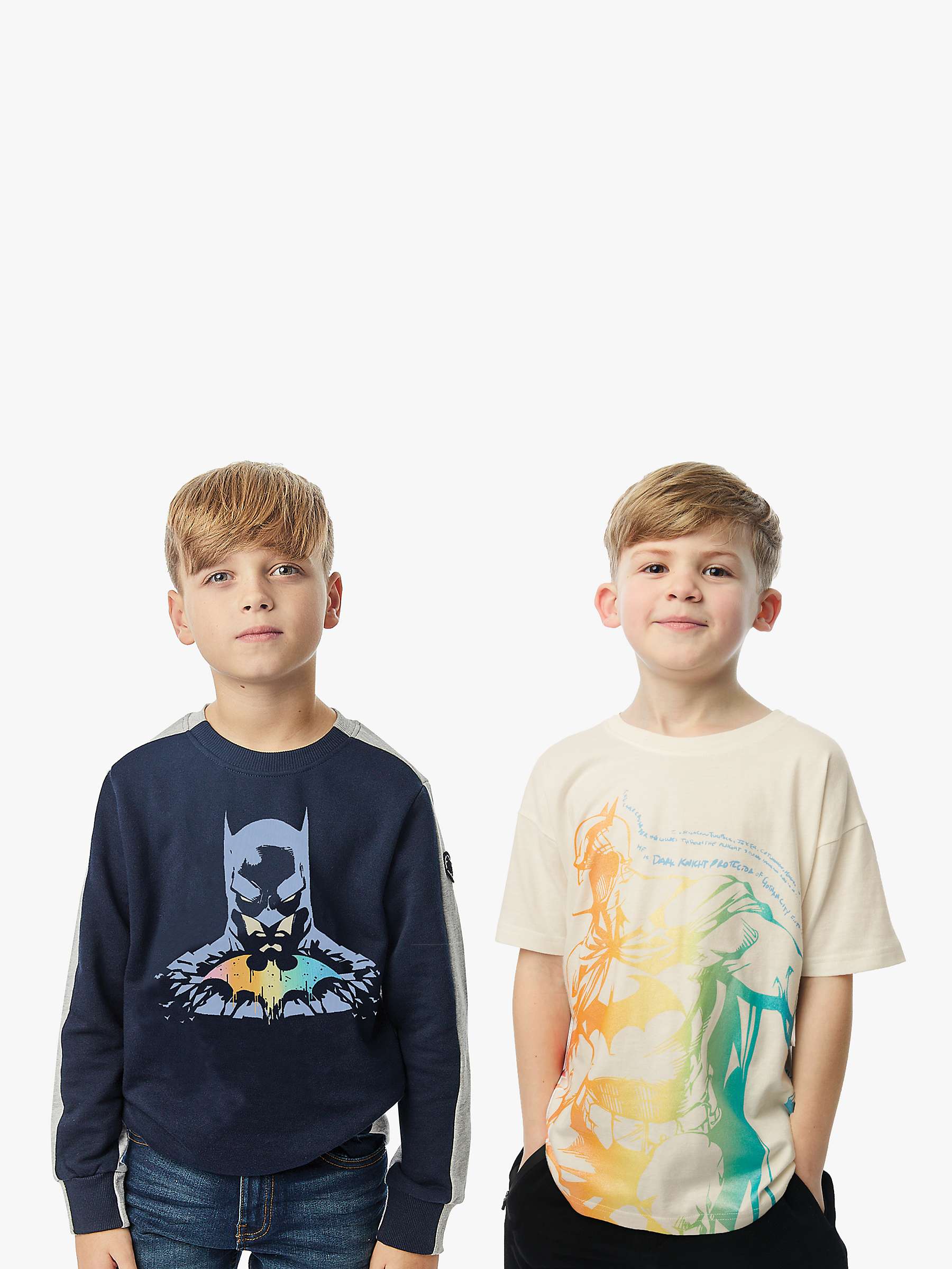 Buy Fabric Flavours Kids' Batman Sweatshirt & Oversized T-Shirt, Multi Online at johnlewis.com