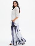 Scarlett & Jo Wide Leg Lounge Trousers, Black/Grey/Ivory