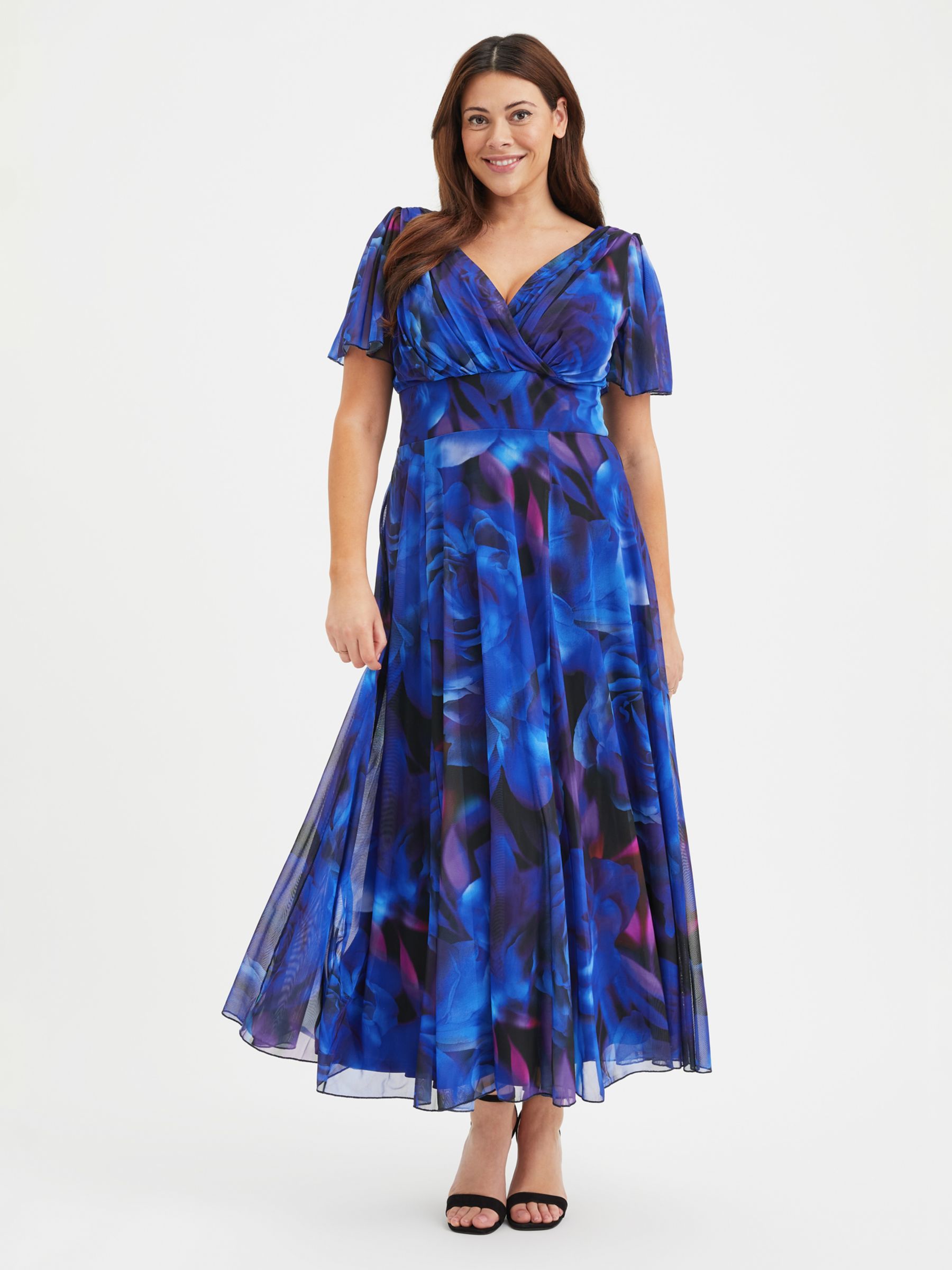 Buy Scarlett & Jo Isabelle Float Sleeve Rose Maxi Dress Online at johnlewis.com
