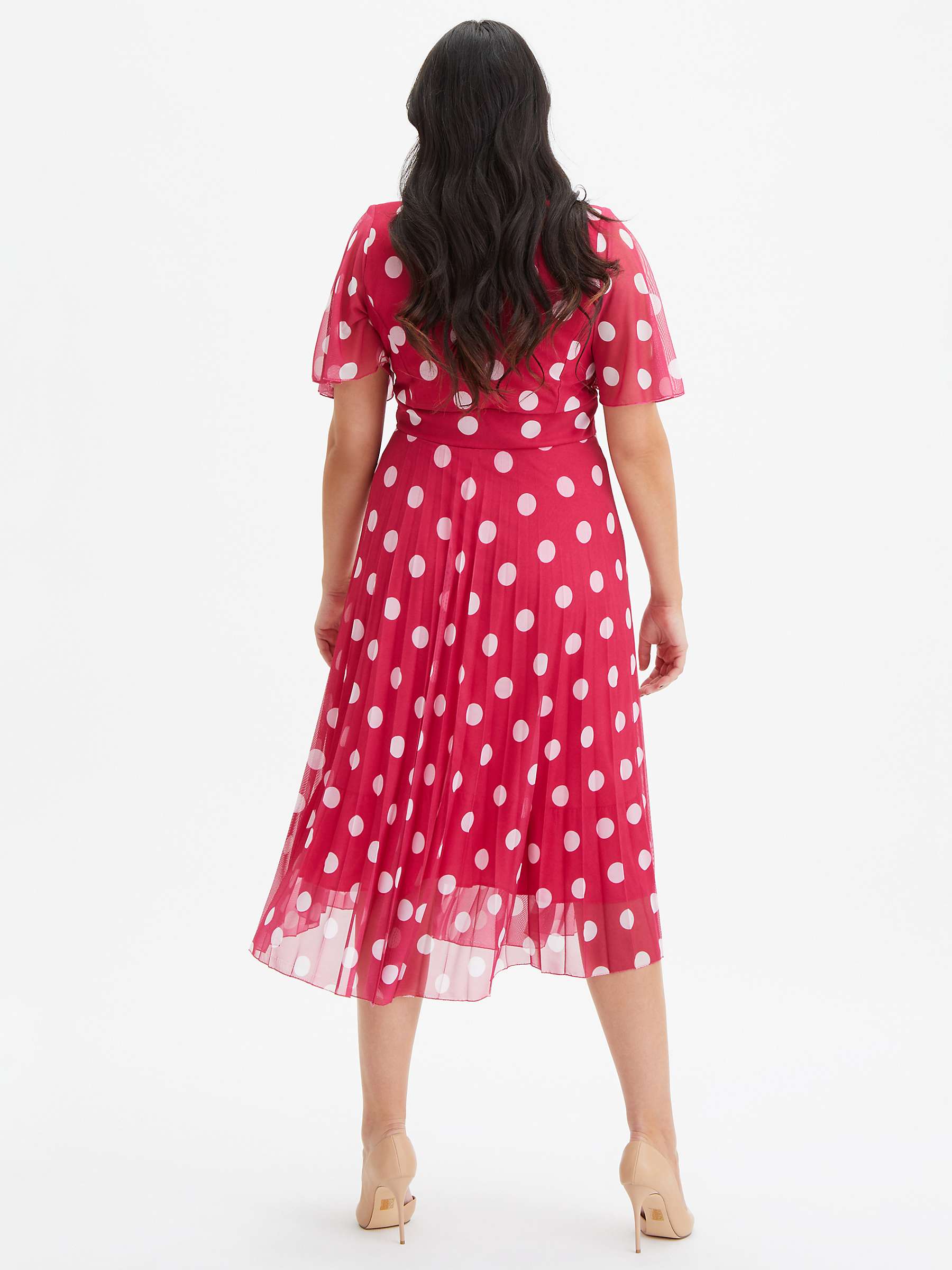 Buy Scarlett & Jo Carole Wrap Bodice Sunray Pleated Midi Dress Online at johnlewis.com