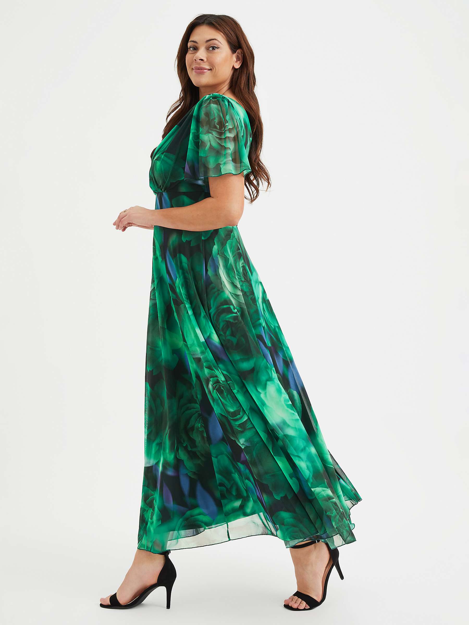 Buy Scarlett & Jo Isabelle Float Sleeve Rose Maxi Dress Online at johnlewis.com