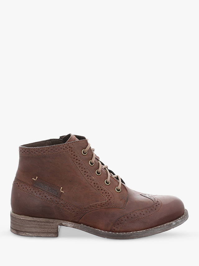 Josef Seibel Sienna 74 Brogue Style Ankle Boots, Brown at John Lewis ...