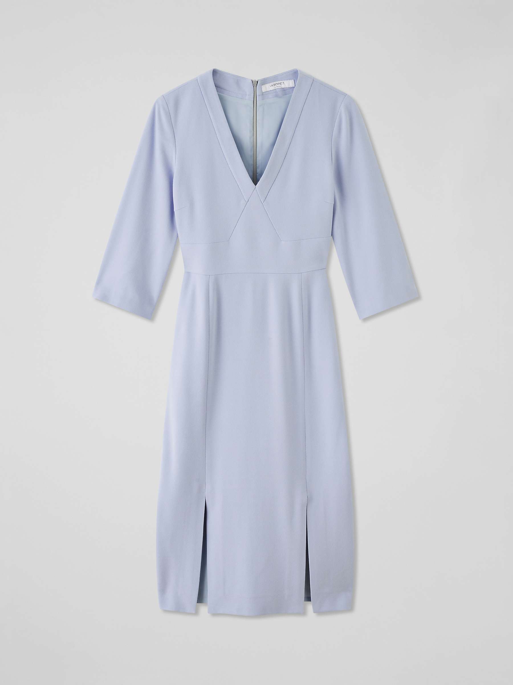 Buy L.K.Bennett Sky Shift Midi Dress, Light Blue Online at johnlewis.com