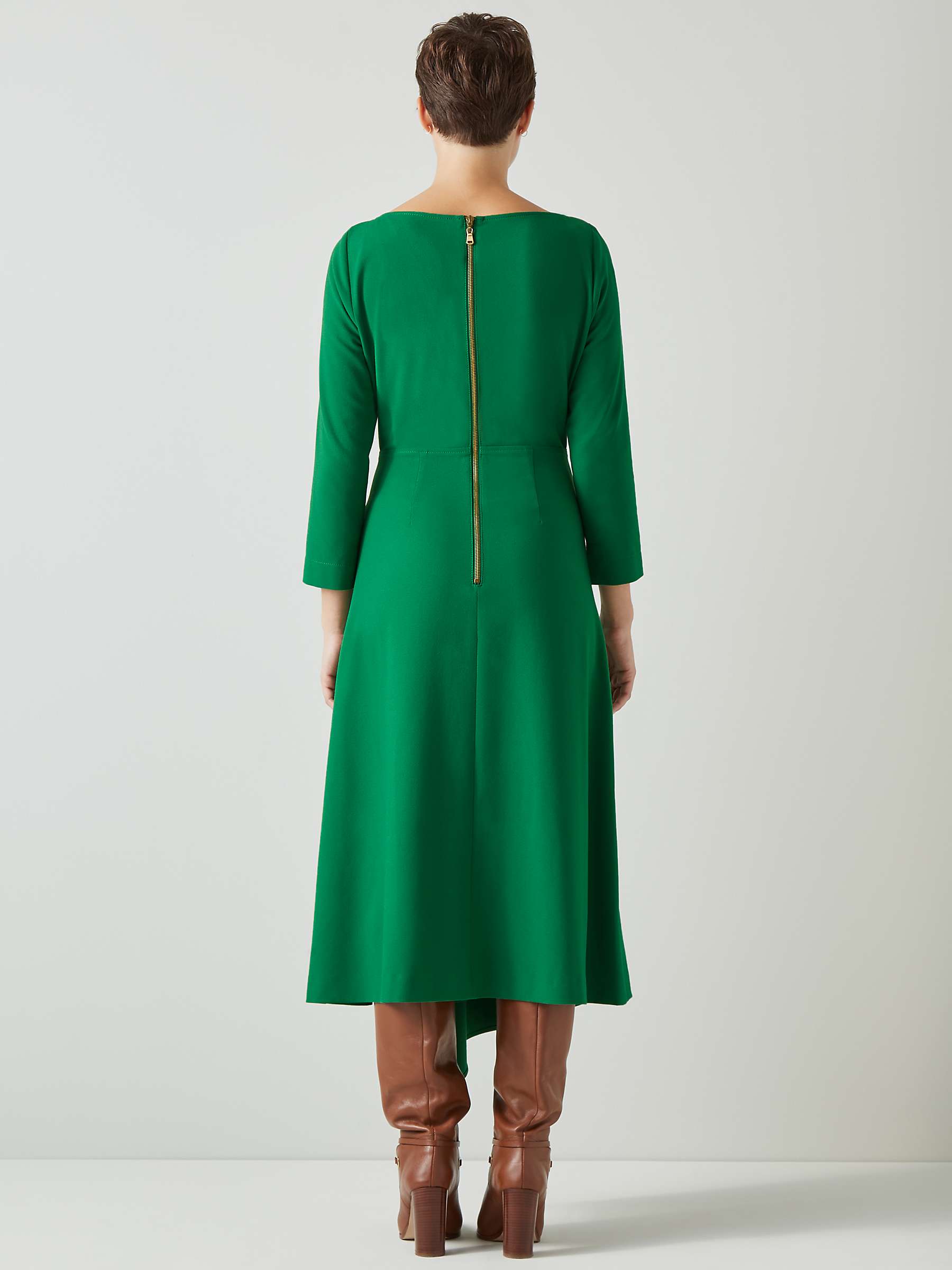Buy L.K.Bennett Lena Midi Dress, Green Online at johnlewis.com