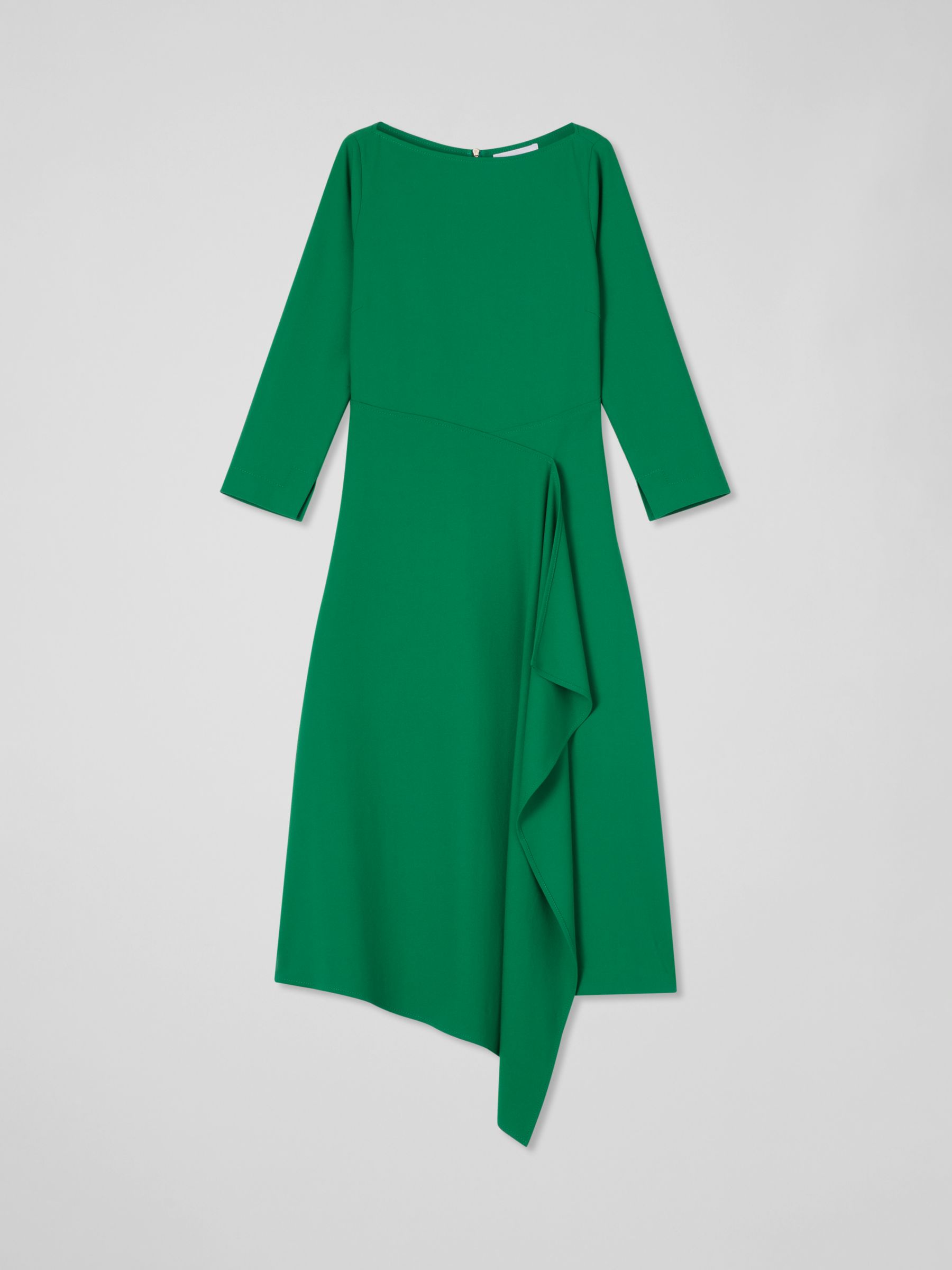 L.K.Bennett Lena Midi Dress, Green at John Lewis & Partners