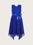 Prima Pleat Party Dress Blue, Girls' Dresses