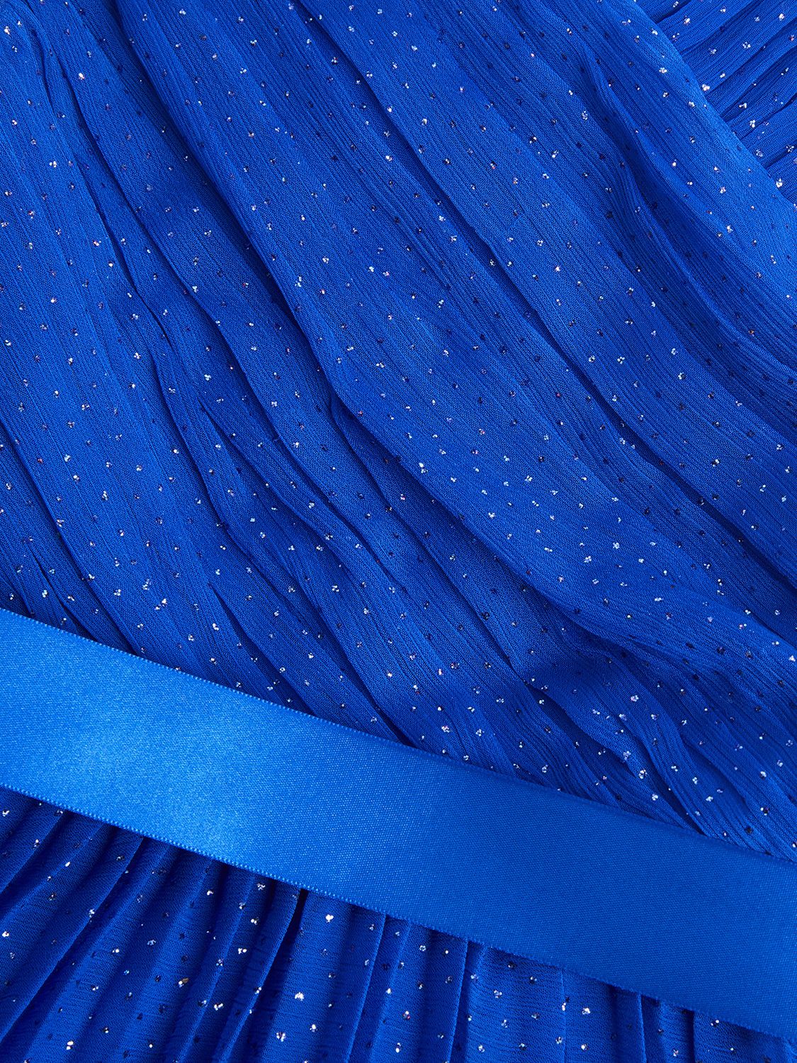 Buy Monsoon Kids' Prima Pleat Sparkle Party Dress, Blue Online at johnlewis.com