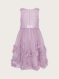 Monsoon Kids' Amber Diamante 3D Rose Occasion Dress, Dusky Pink