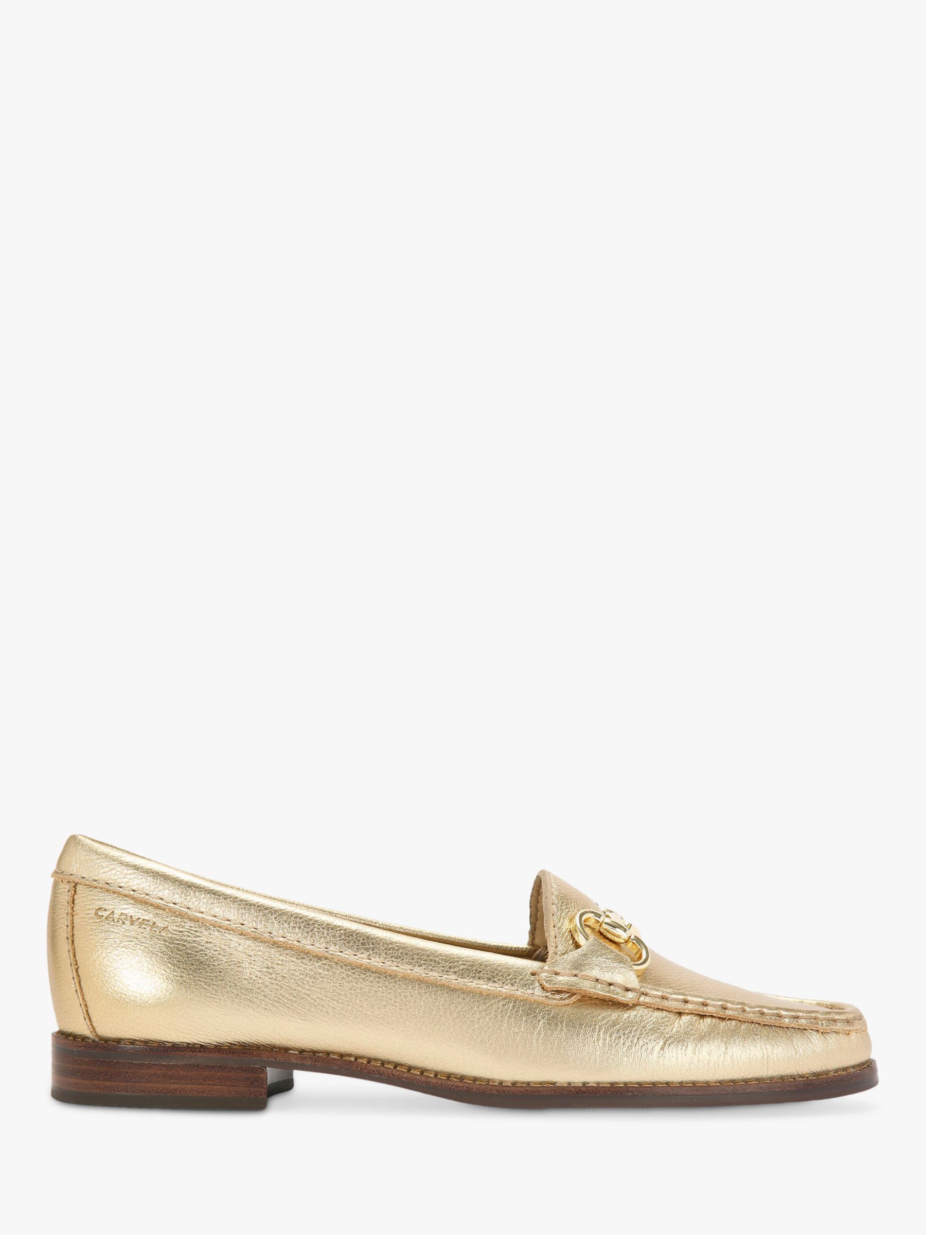 Carvela Comfort Click Loafers, Gold at John Lewis & Partners