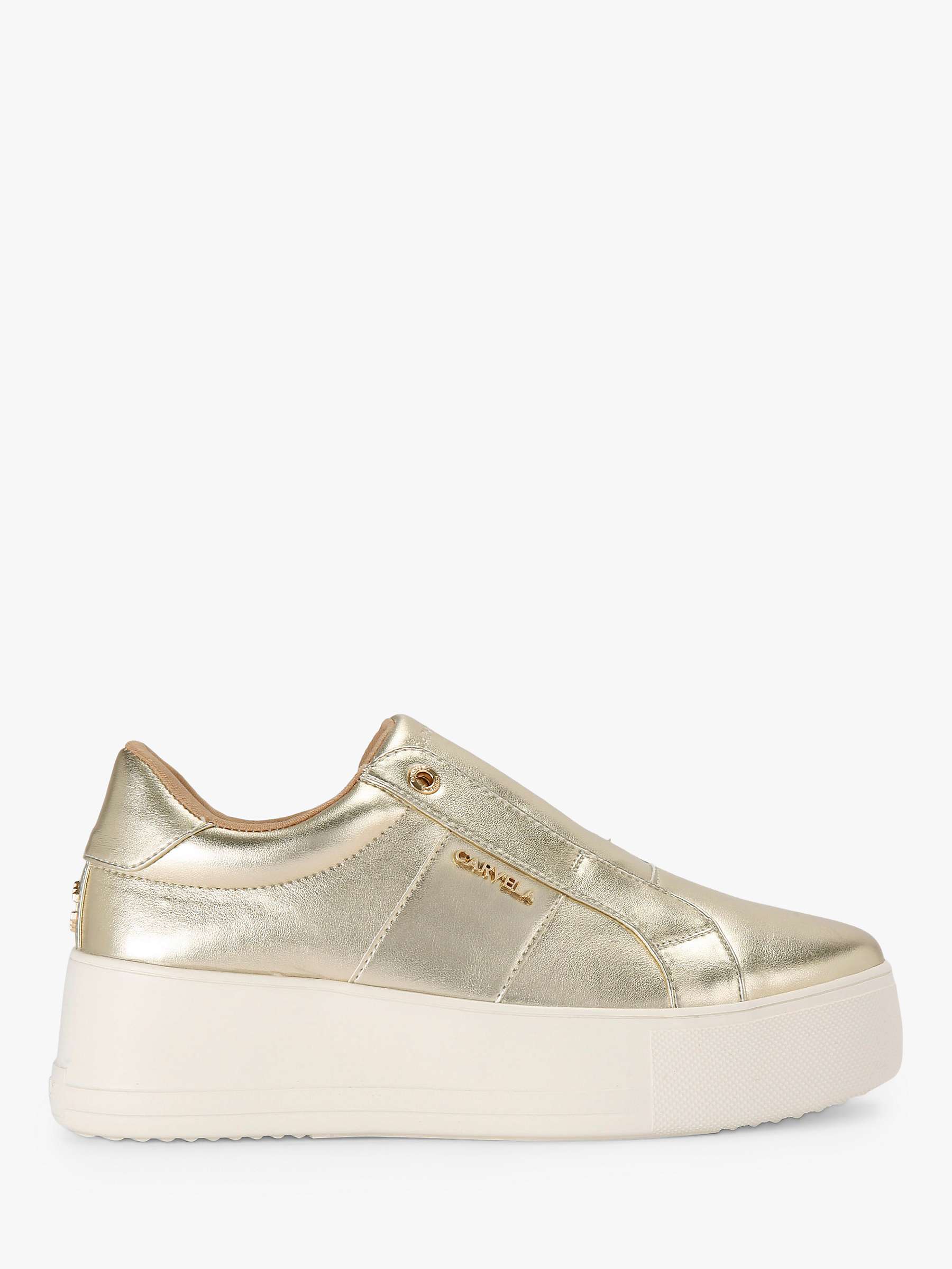 Buy Carvela Jive 2 Laceless Trainers, Gold Online at johnlewis.com