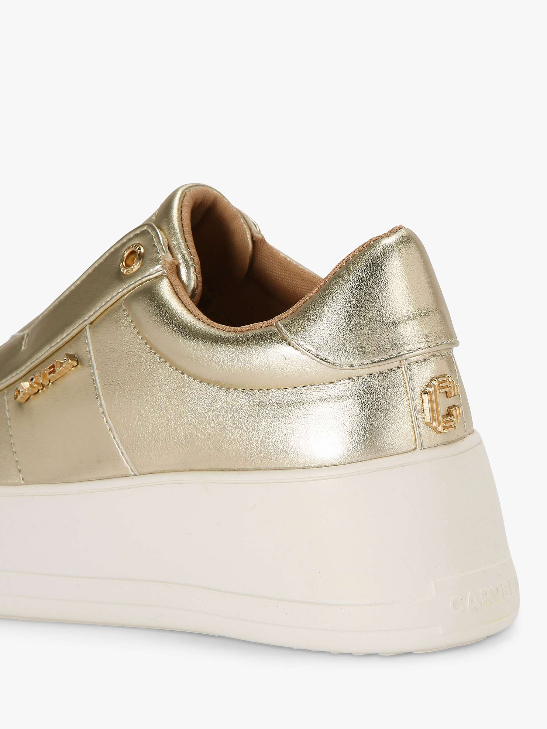 Buy Carvela Jive 2 Laceless Trainers, Gold Online at johnlewis.com