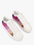 Kurt Geiger London Laney Embellished Stripe Trainers, Pink/Multi