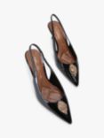 Kurt Geiger London Belgravia Patent Slingback Court Shoes, Black