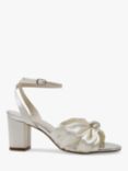 Rainbow Club Thea Wide Fit Wedding Knotted Sandals, Ivory Satin