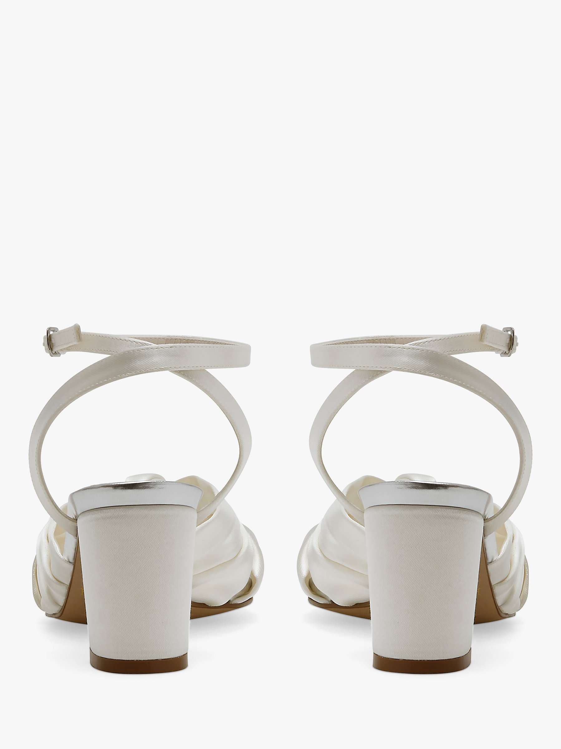 Buy Rainbow Club Thea Wide Fit Wedding Knotted Sandals, Ivory Satin Online at johnlewis.com