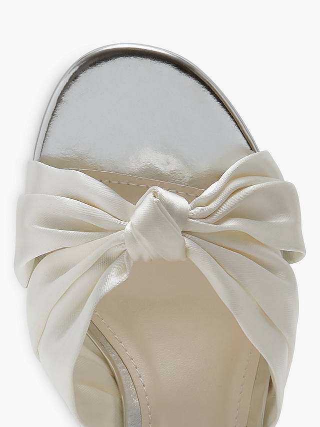 Rainbow Club Thea Wide Fit Wedding Knotted Sandals, Ivory Satin