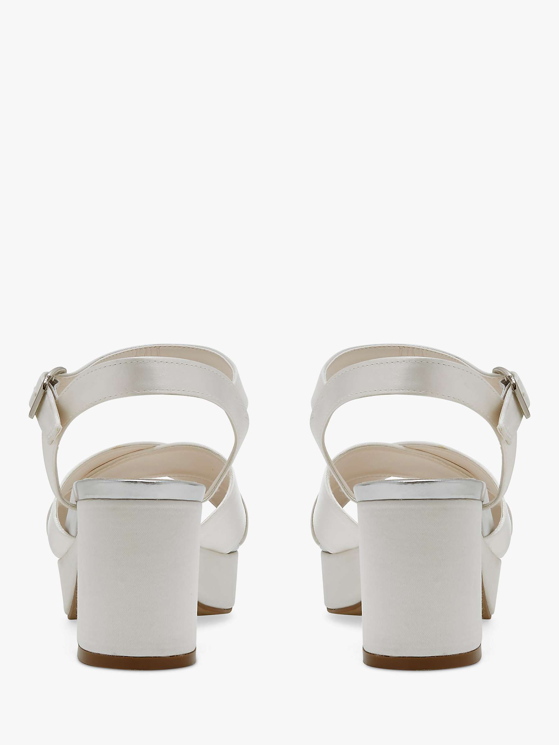 Buy Rainbow Club Zuri Platform Wedding Sandals, Ivory Satin Online at johnlewis.com