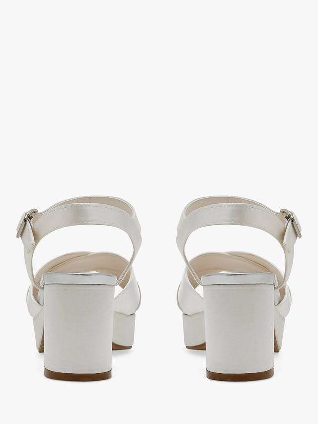 Rainbow Club Zuri Platform Wedding Sandals, Ivory Satin