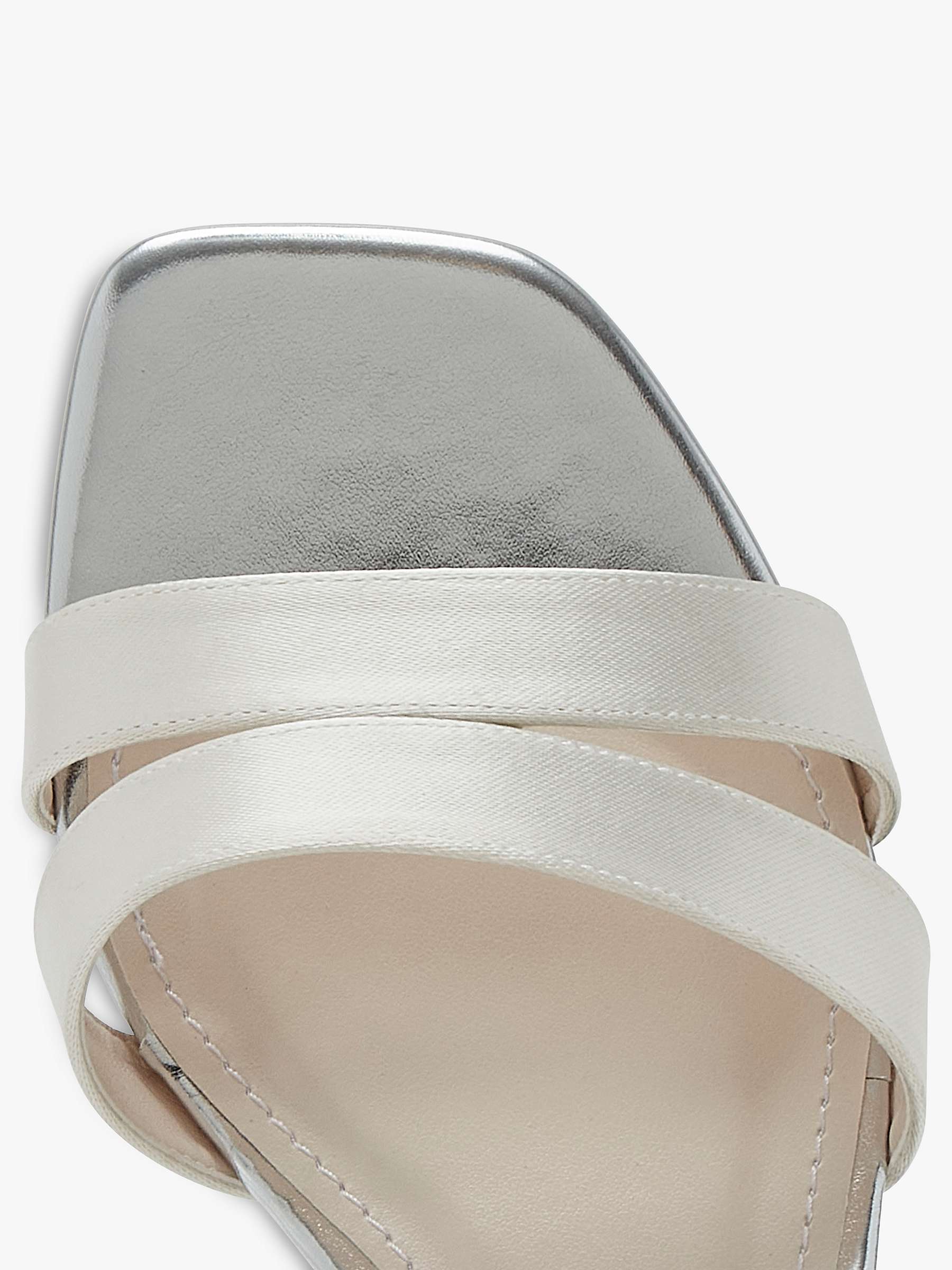 Buy Rainbow Club Zara Low Heel Wedding Sandals, Ivory Satin Online at johnlewis.com