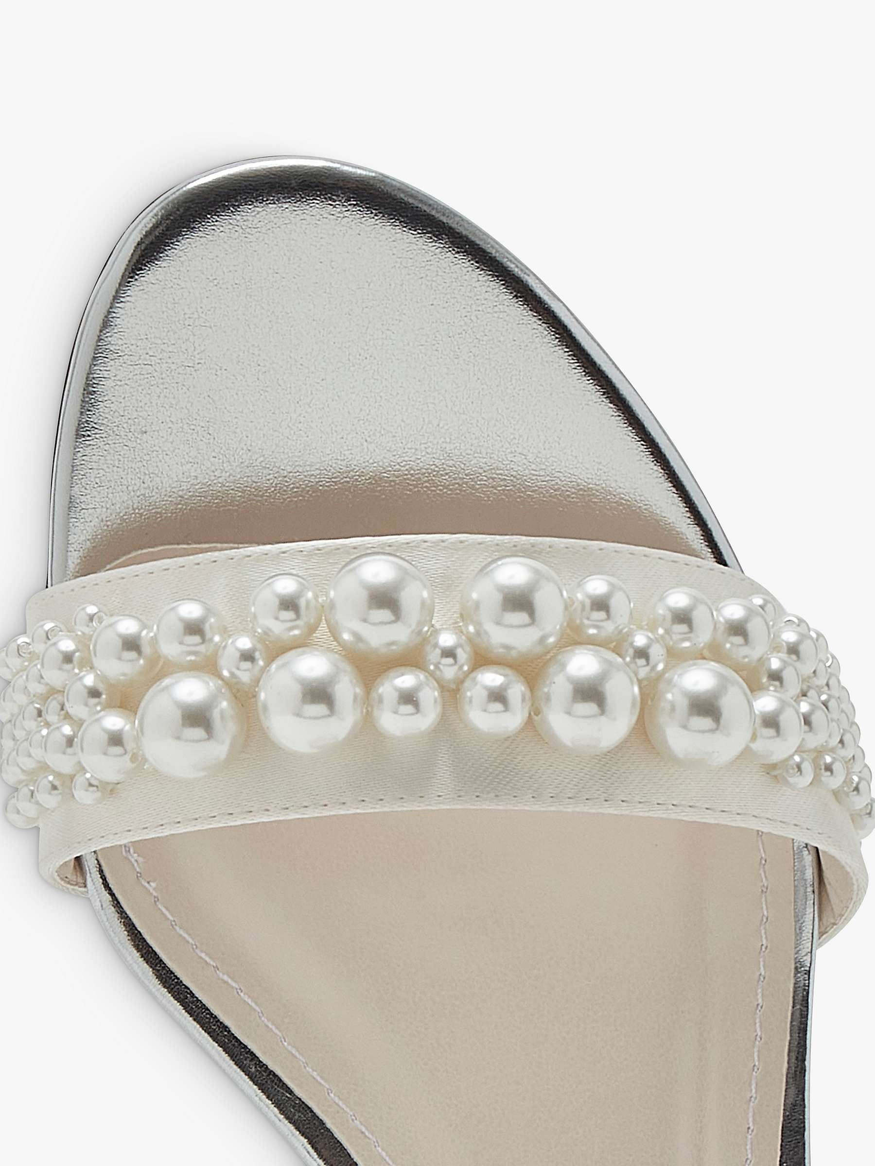 Buy Rainbow Club Kendall Pearl Detail Wedding Flat Sandals, Ivory Satin Online at johnlewis.com