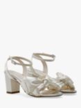 Rainbow Club Arabella Bow Detail Wedding Sandals, Ivory Satin