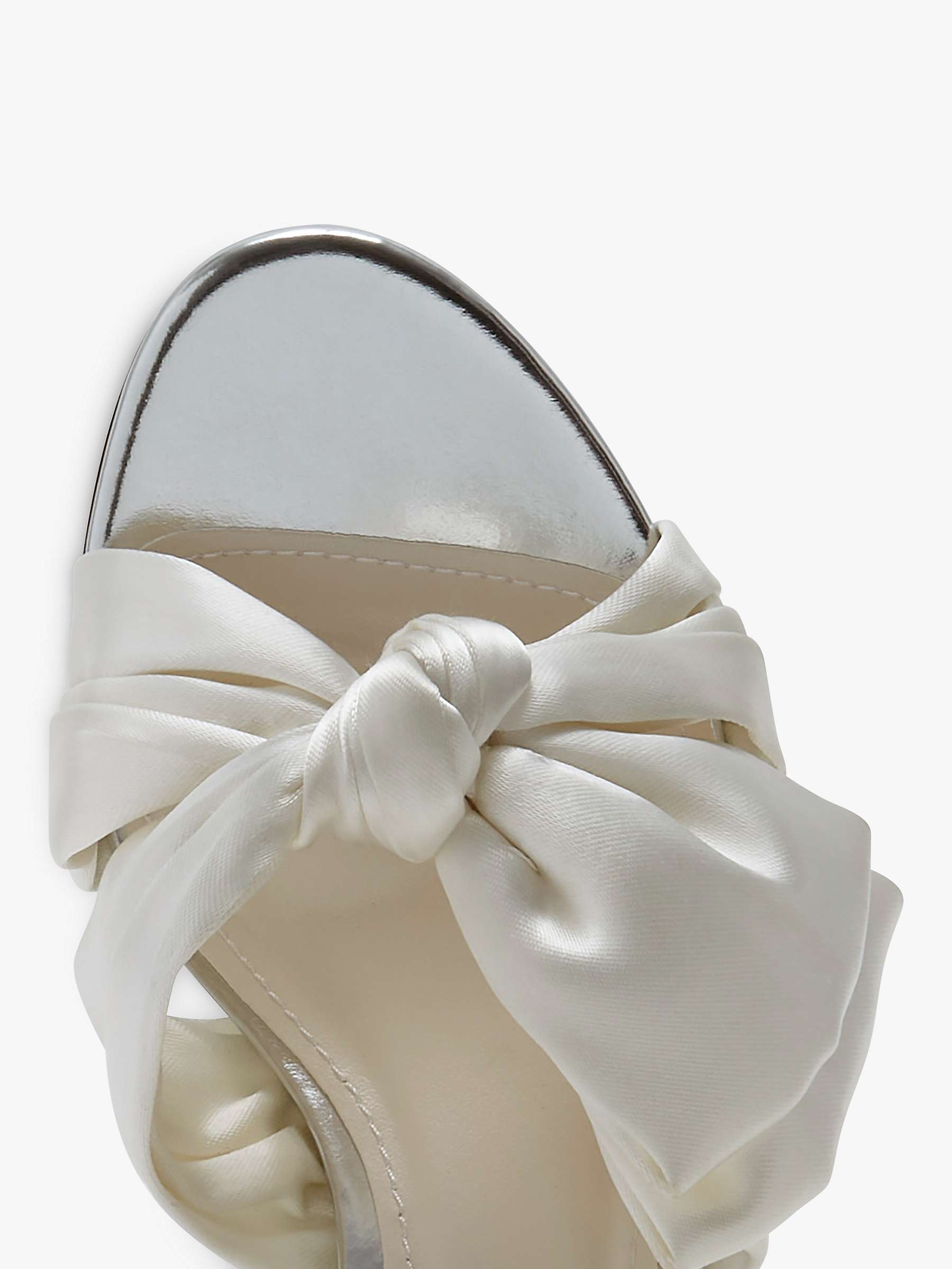Buy Rainbow Club Arabella Bow Detail Wedding Sandals, Ivory Satin Online at johnlewis.com